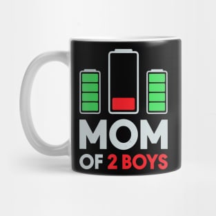 Mom Of 2 Boys Mug